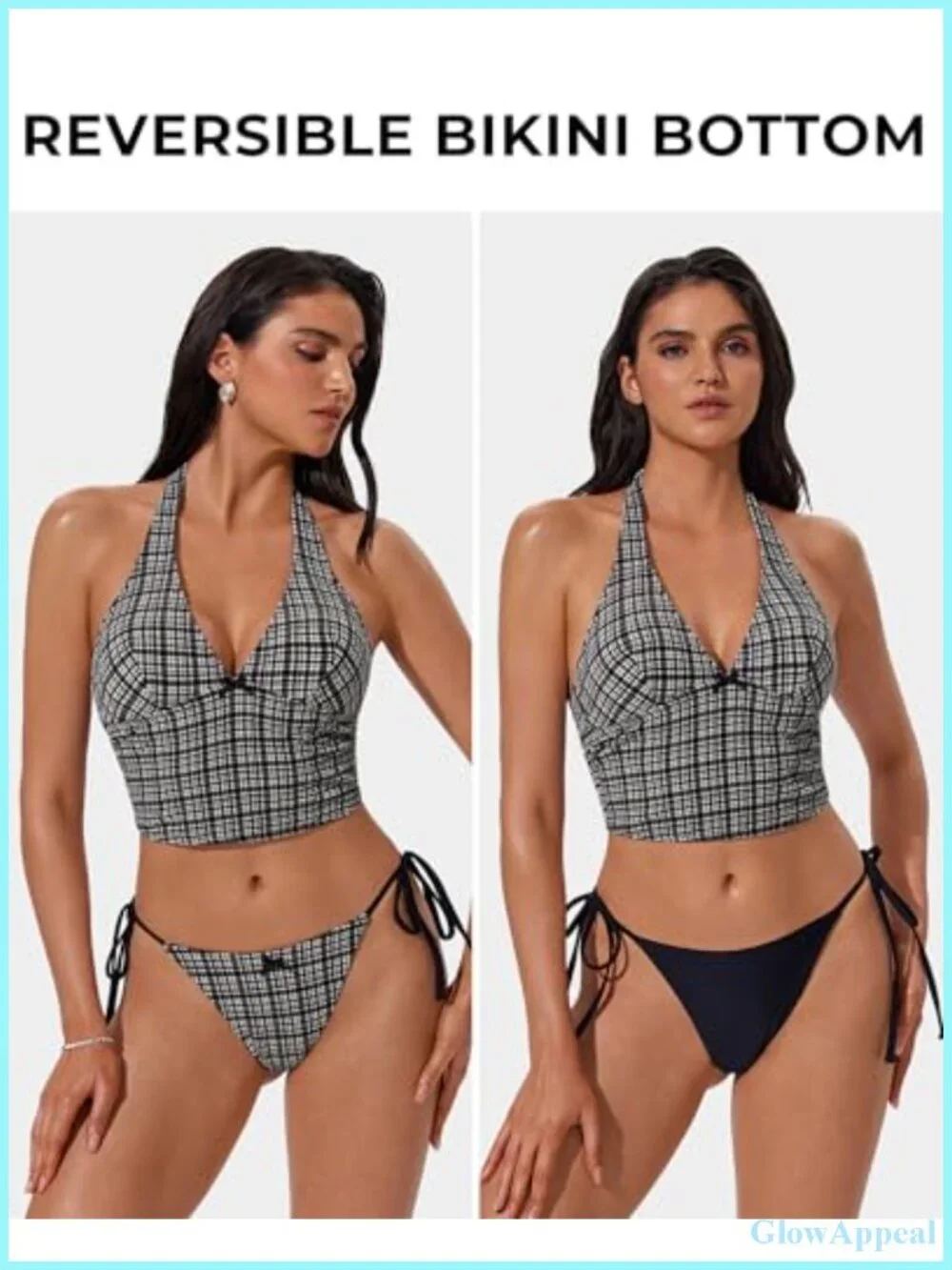 Halter String Bikini Set Cheeky Thong Two Piece Swimsuit